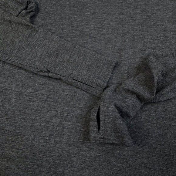 Athleta Foresthill Ascent Heather Charcoal Gray Turtleneck Top - Picture 5 of 8